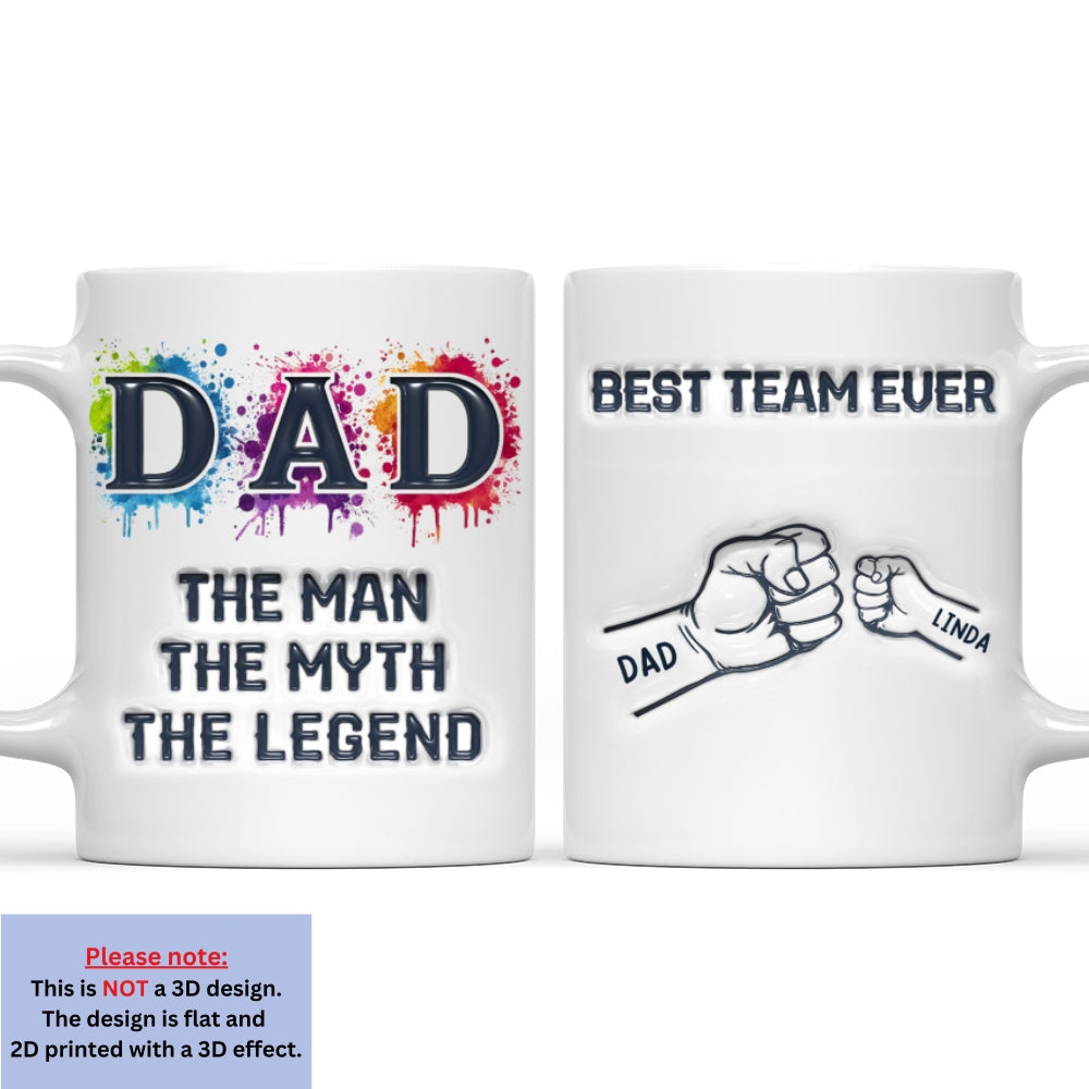 Custom Father's Day, Special Gift for Dad & Grandpa • Papa We Love You - Personalized 3D Inflated Effect Mug