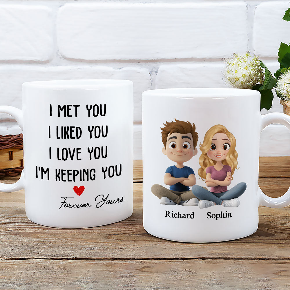 Custom Anniversary Keepsake Gifts For Couple • I Am Keeping You - Personalized Coffee Mug