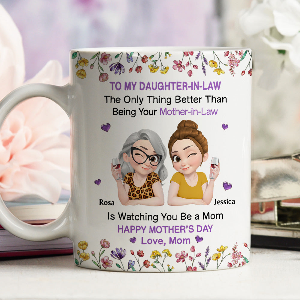 Custom Mother's Day Gift for Daughter • So Lucky To Have You - Personalized Coffee Mug