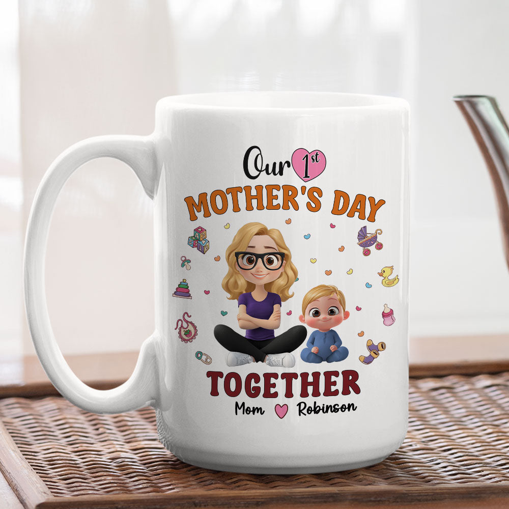 Custom First Mother's Day, Christmas Gift for New Mom • Great Mommy - Personalized Coffee Mug