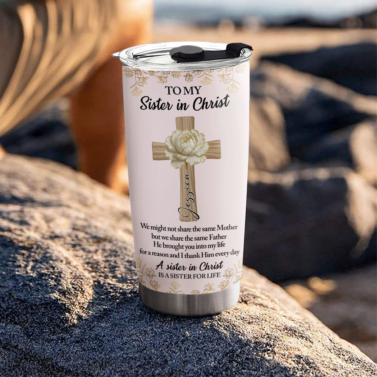 Custom Christmas Birthday Gifts For Sister • Custom Christmas Birthday Gifts For Sister • Sister In Christ - Personalized Tumbler