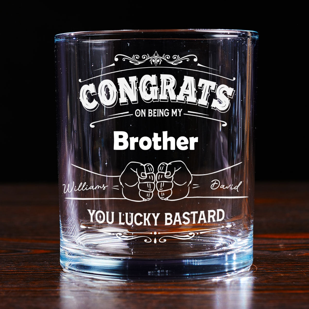 Custom Christmas Anniversary Birthday Drinkware Gifts for Wife • You Are Stuck With Me Forever - Personalized Whiskey Glass