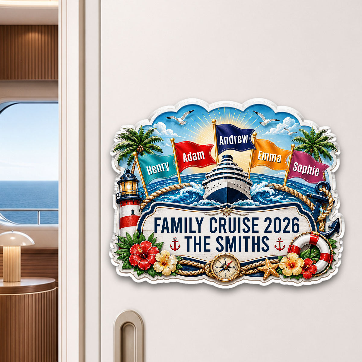 Family Cruise - Personalized Acrylic Magnet