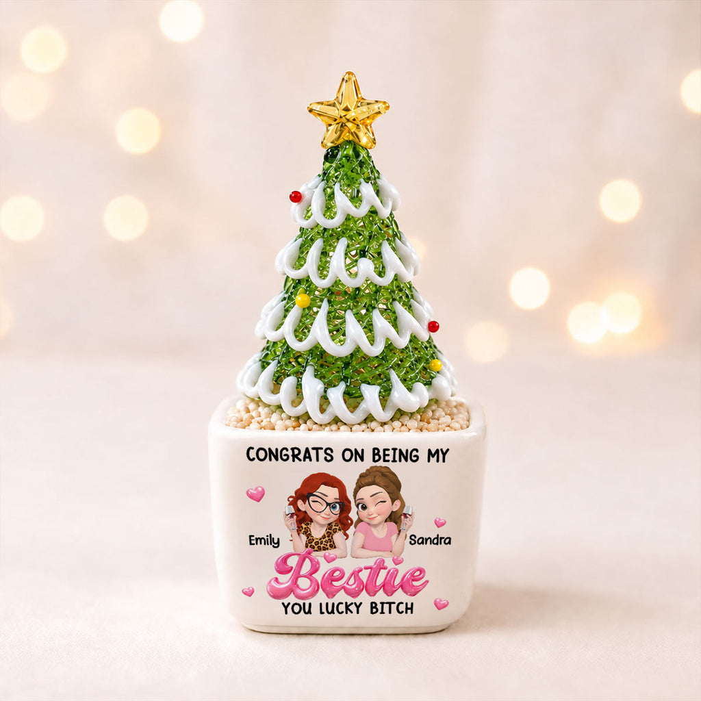 My Besties - Personalized Glass Christmas Tree