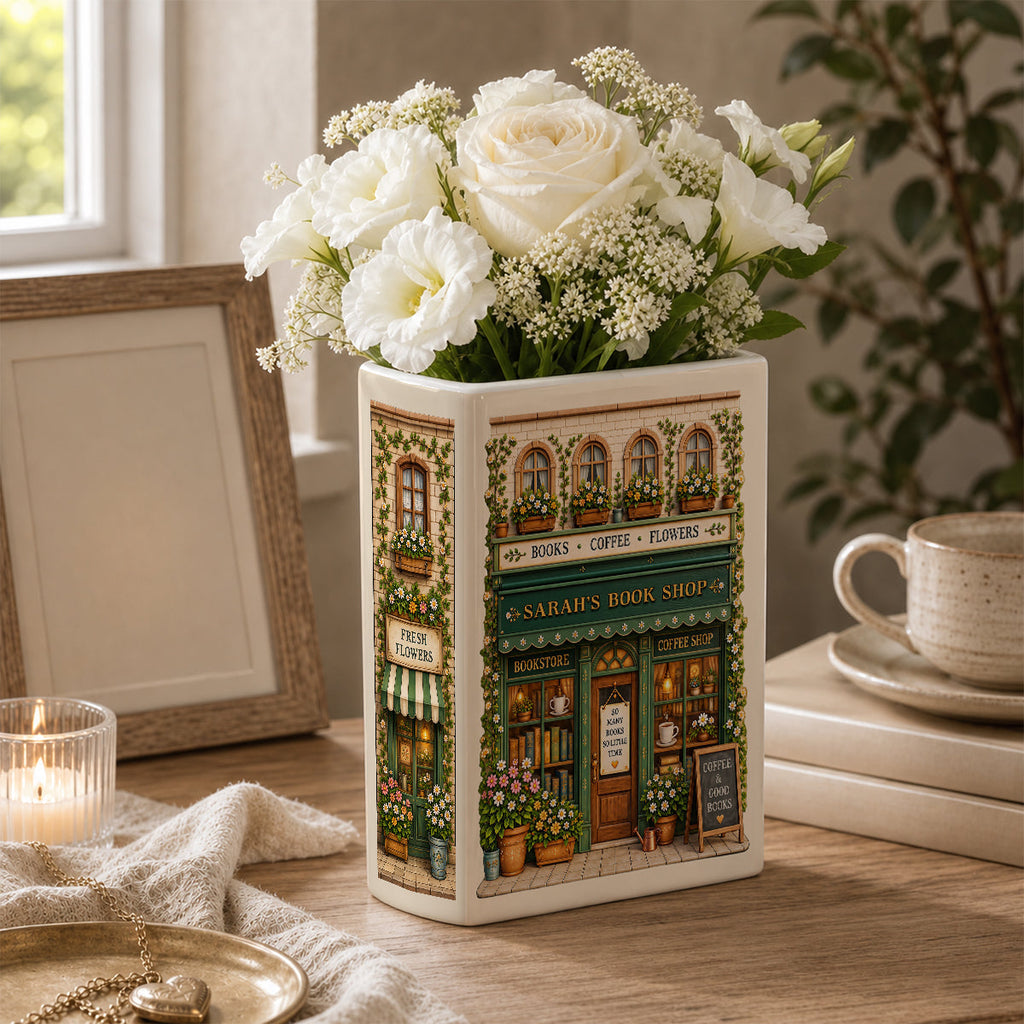 Every Book Lover Needs This - Personalized Ceramic Book Vase