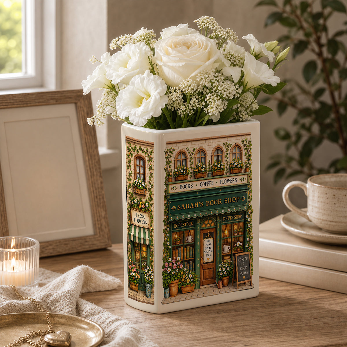Every Book Lover Needs This - Personalized Ceramic Book Vase