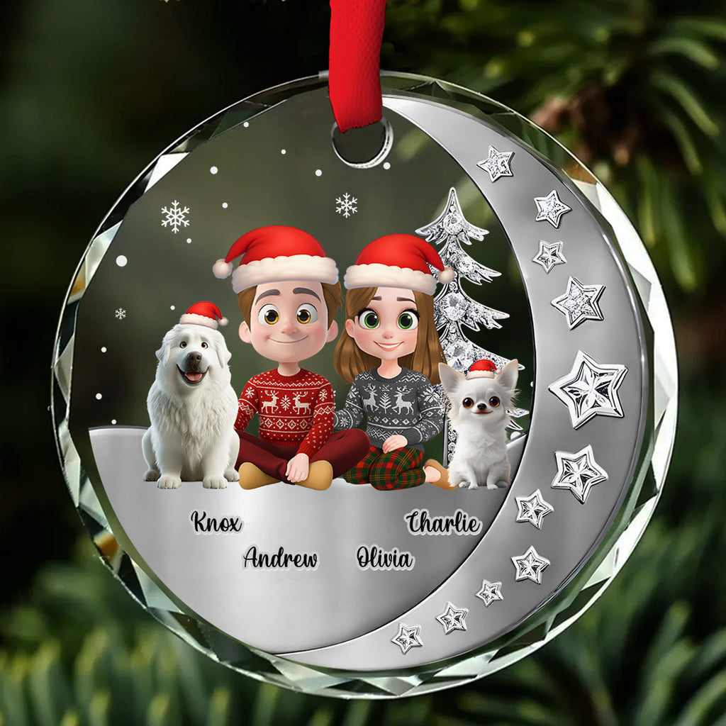 Custom Keepsake Christmas Ornament •  Beside Each Other - Personalized 3D Effect Glass Ornament