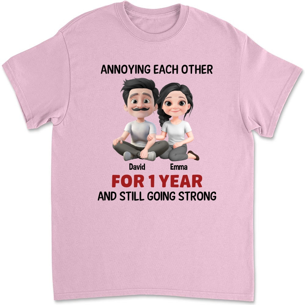 Custom Christmas Anniversary Keepsake Gifts For Husband • Annoying Each Other Couple - Personalized Shirt