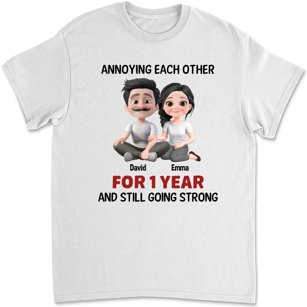 Custom Christmas Anniversary Keepsake Gifts For Husband • Annoying Each Other Couple - Personalized Shirt