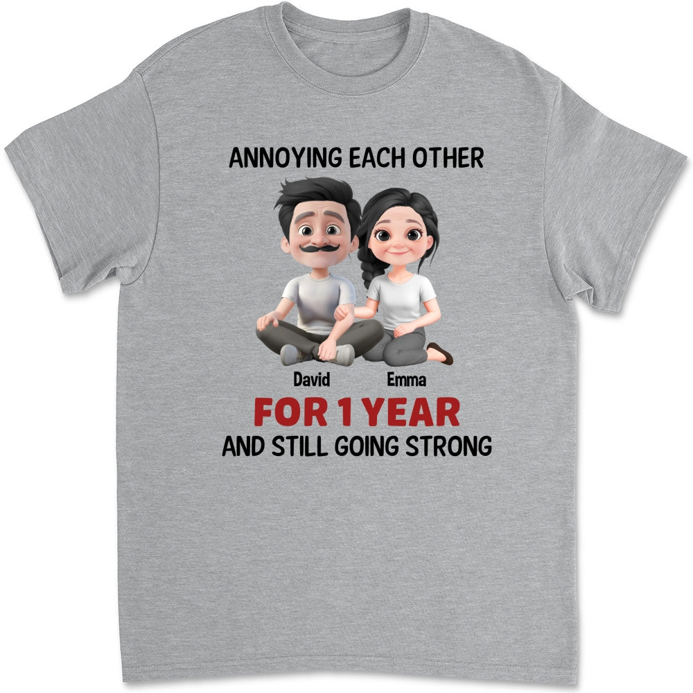 Custom Christmas Anniversary Keepsake Gifts For Husband • Annoying Each Other Couple - Personalized Shirt