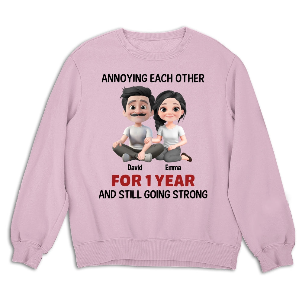 Custom Christmas Anniversary Keepsake Gifts For Husband • Annoying Each Other Couple - Personalized Shirt