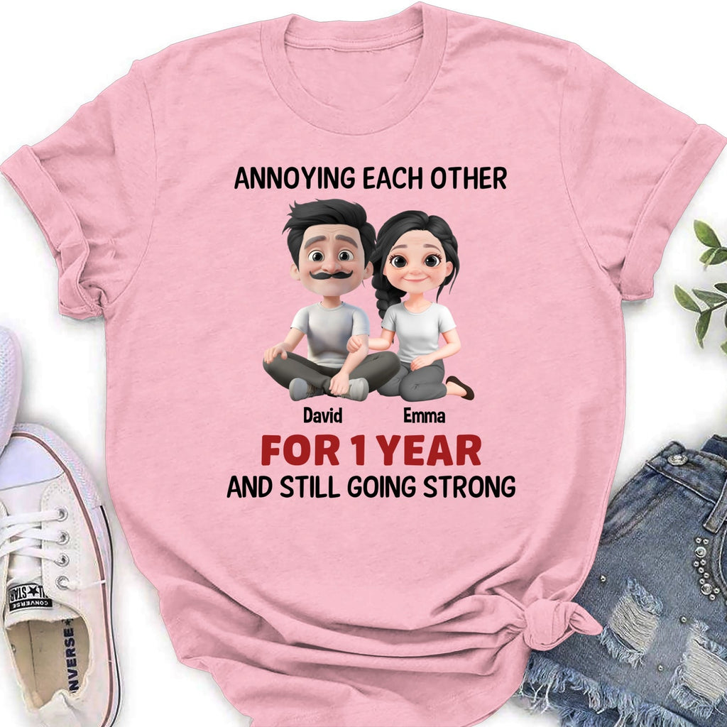 Custom Christmas Anniversary Keepsake Gifts For Husband • Annoying Each Other Couple - Personalized Shirt