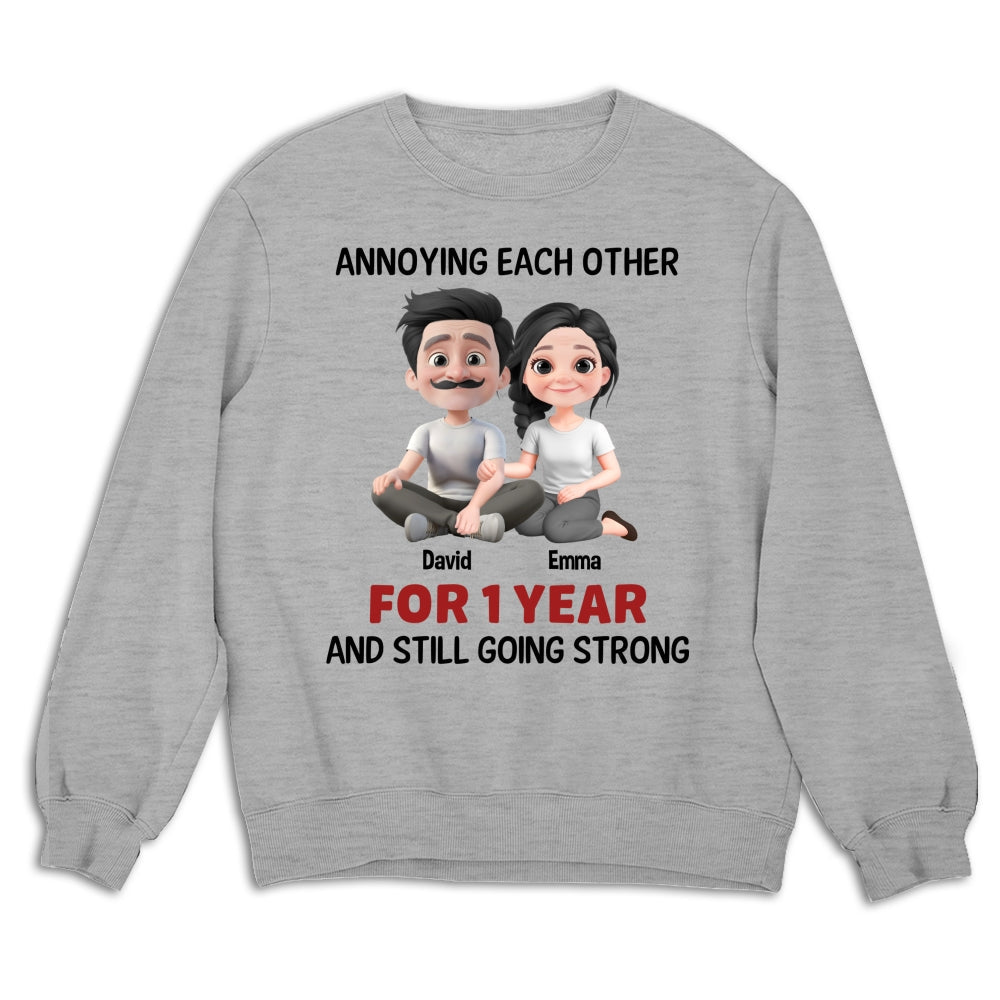 Custom Christmas Anniversary Keepsake Gifts For Husband • Annoying Each Other Couple - Personalized Shirt