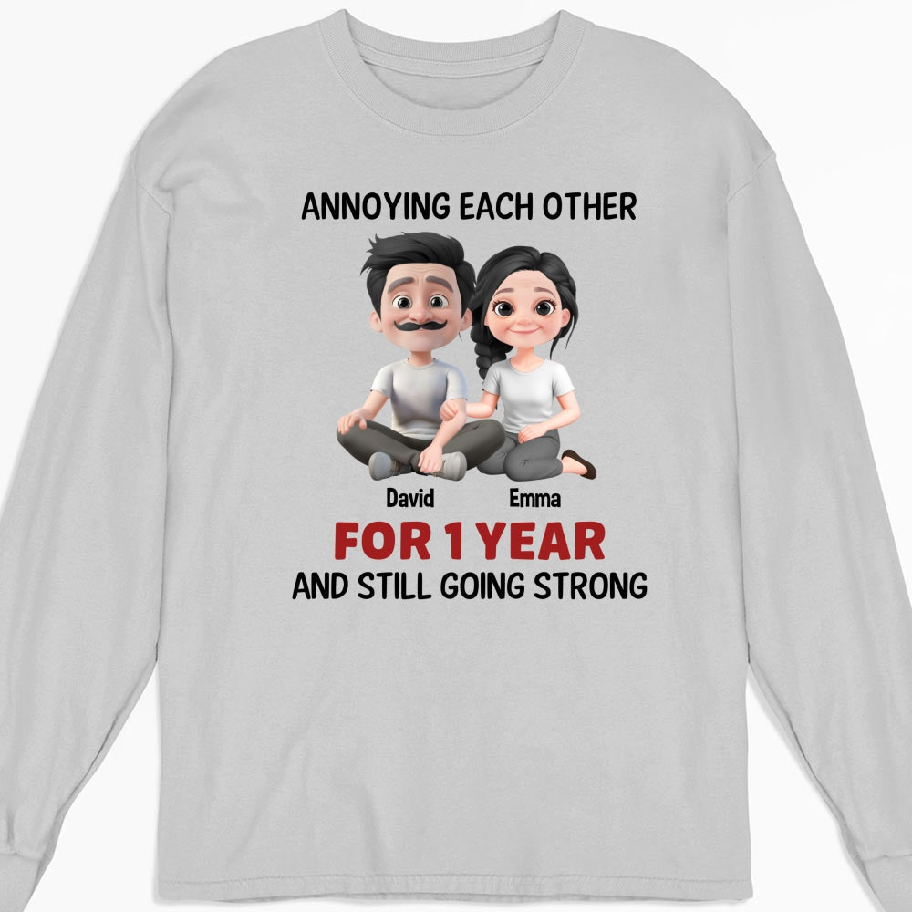 Custom Christmas Anniversary Keepsake Gifts For Husband • Annoying Each Other Couple - Personalized Shirt