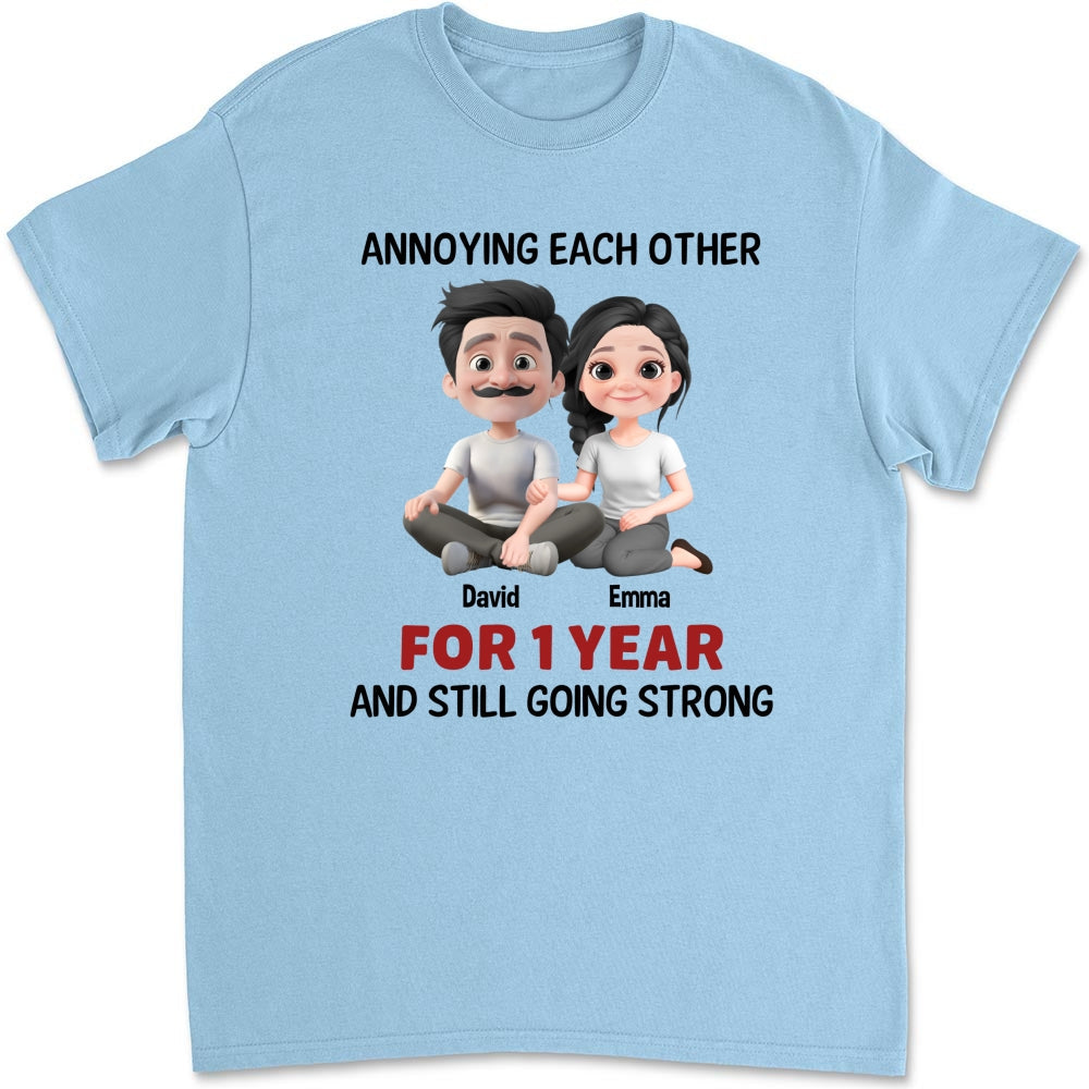 Custom Christmas Anniversary Keepsake Gifts For Husband • Annoying Each Other Couple - Personalized Shirt