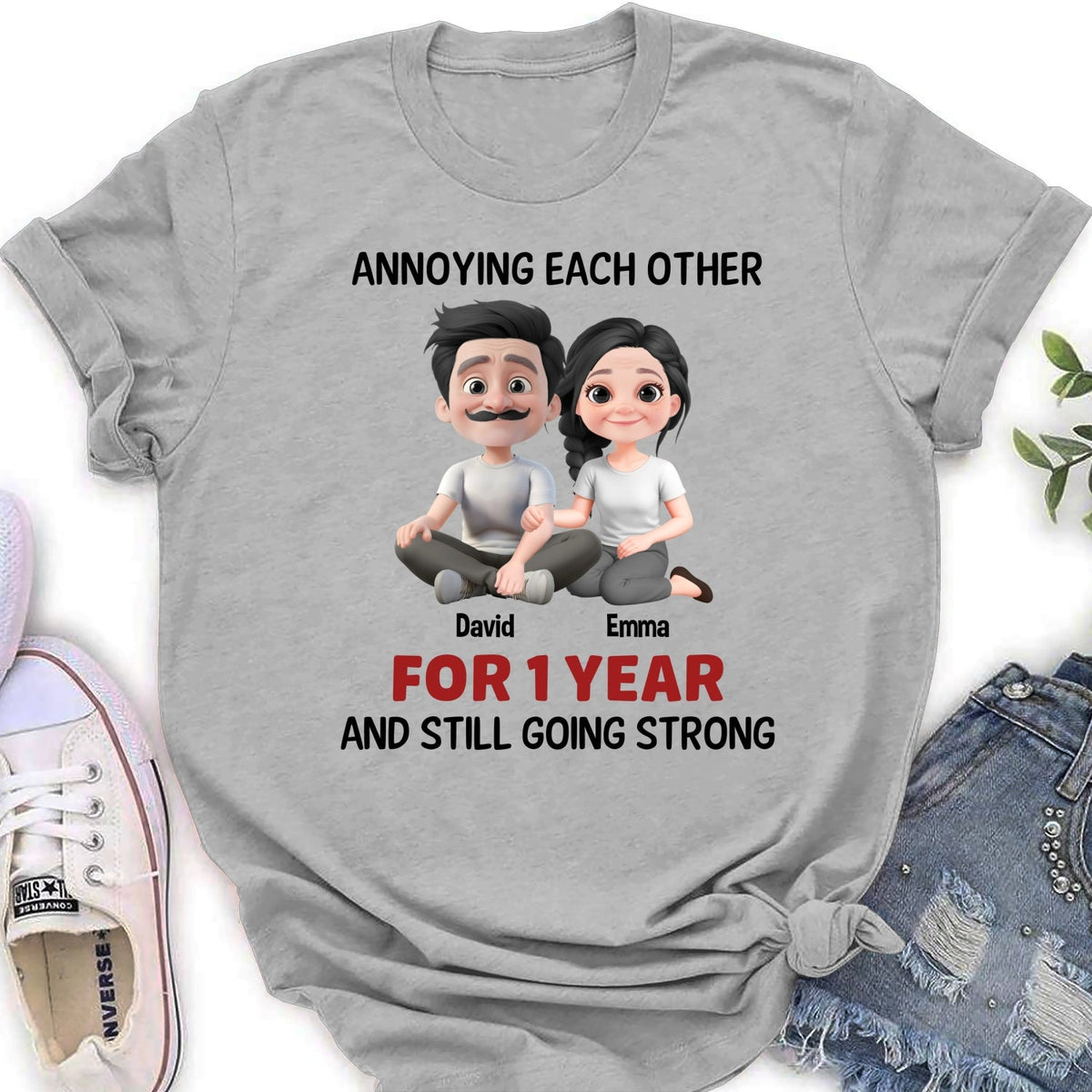 Custom Christmas Anniversary Keepsake Gifts For Husband • Annoying Each Other Couple - Personalized Shirt