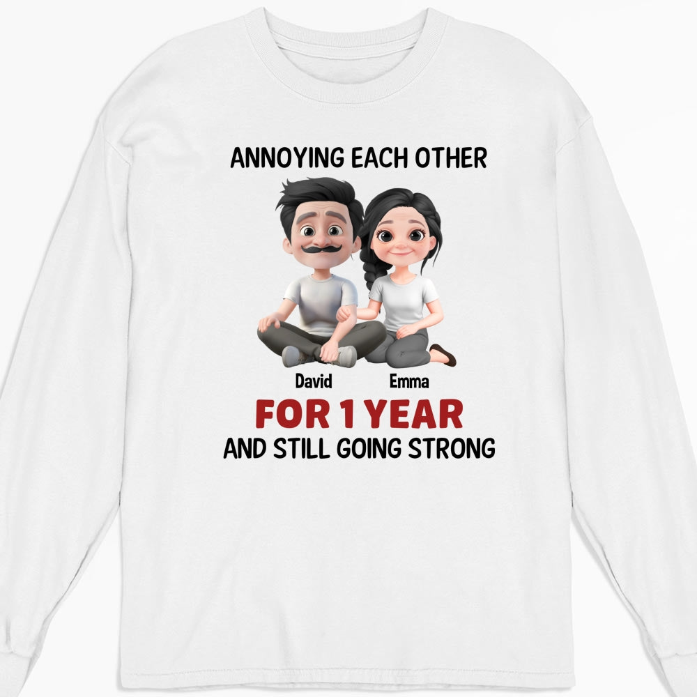 Custom Christmas Anniversary Keepsake Gifts For Husband • Annoying Each Other Couple - Personalized Shirt