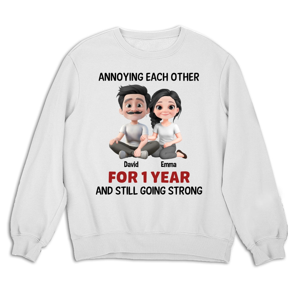 Custom Christmas Anniversary Keepsake Gifts For Husband • Annoying Each Other Couple - Personalized Shirt