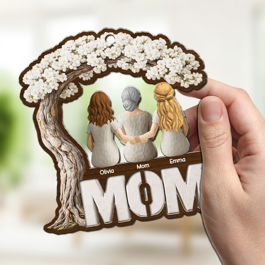 Custom Hanging Decor for Mom Daughter, Mother's Day Gifts • Mom Daughters Sons - Personalized Suncatcher