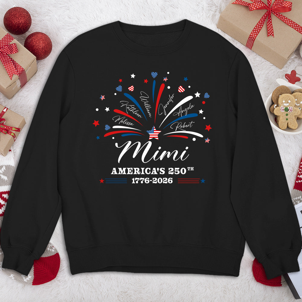 Custom Christmas & Birthday Gift for Grandma • Mimi America 250th Anniversary - Personalized Shirt