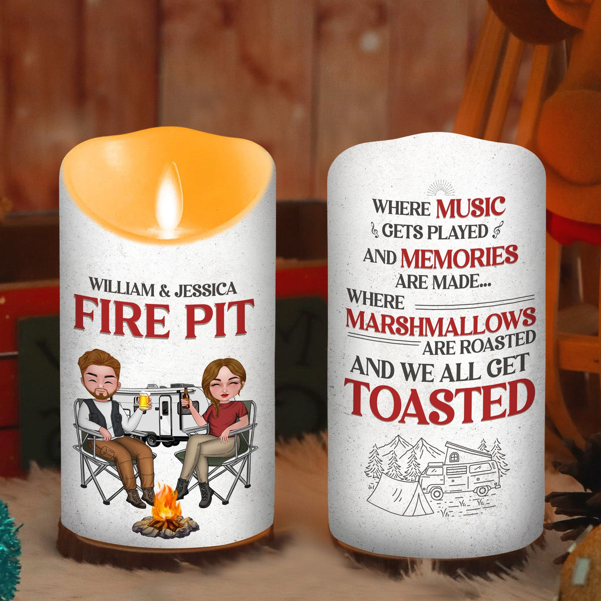 Fire Fit - Personalized LED Candle