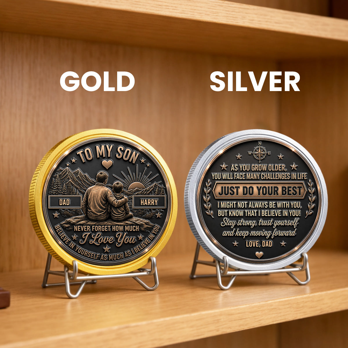 Let Courage Guide Your Steps - Personalized Commemorative Keepsake Coin