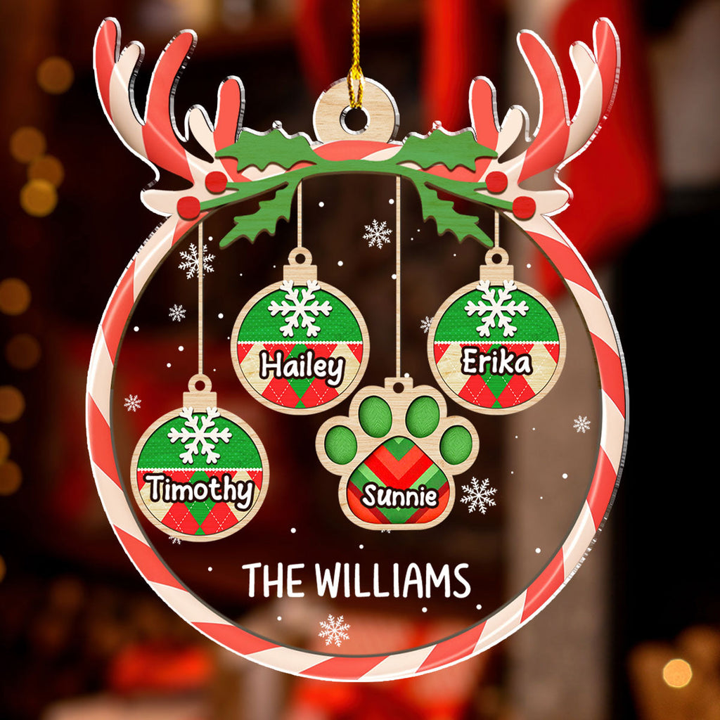 Custom Family Ornament, Christmas Gift for Family Members •  Our Christmas - Personalized Acrylic Ornament