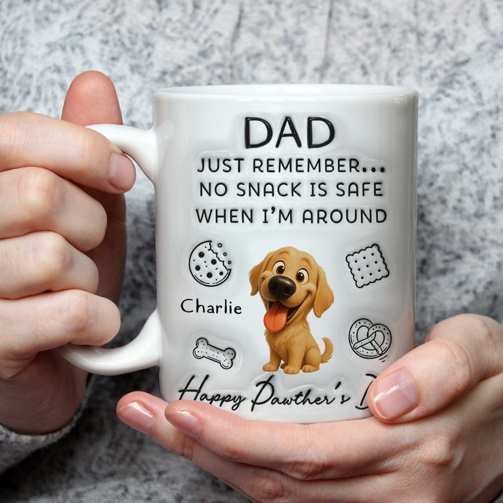Custom Christmas & Birthday Keepsake Gift • The Snack Is Not Safe - Personalized 3D Inflated Effect Mug