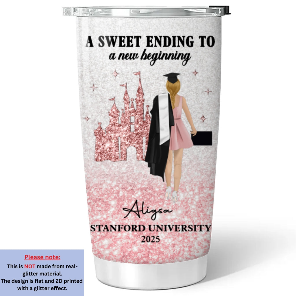 Custom Christmas Birthday Gifts For Children • A Sweet Ending To A New Beginning - Personalized Tumbler