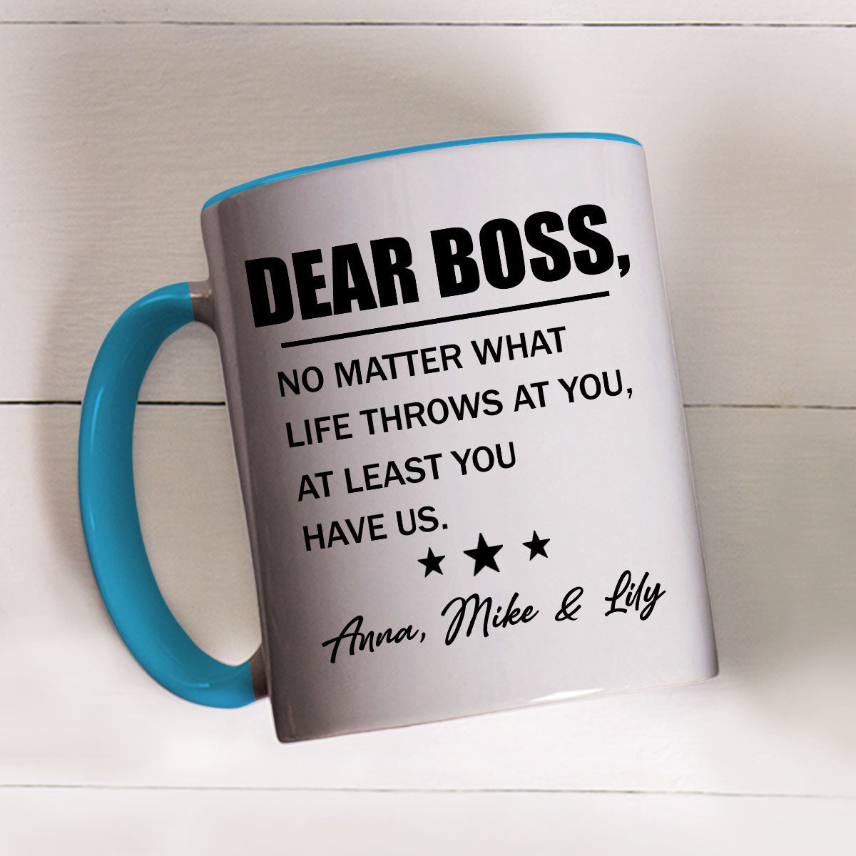 Custom Coworker, Christmas & Birthday Team Appreciation Gift • At Least You Have Me - Personalized Accent Mug