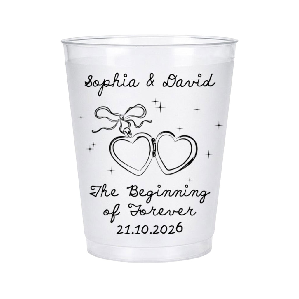 The Beginning Of Forever - Personalized Frosted Cup