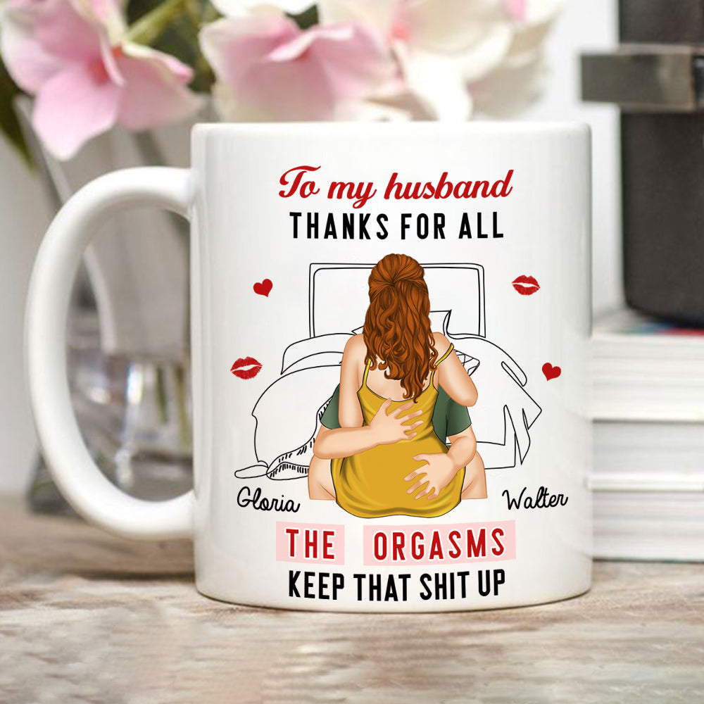 Custom Anniversary Keepsake Gifts For Couple • Keep That Shit Up - Personalized Coffee Mug