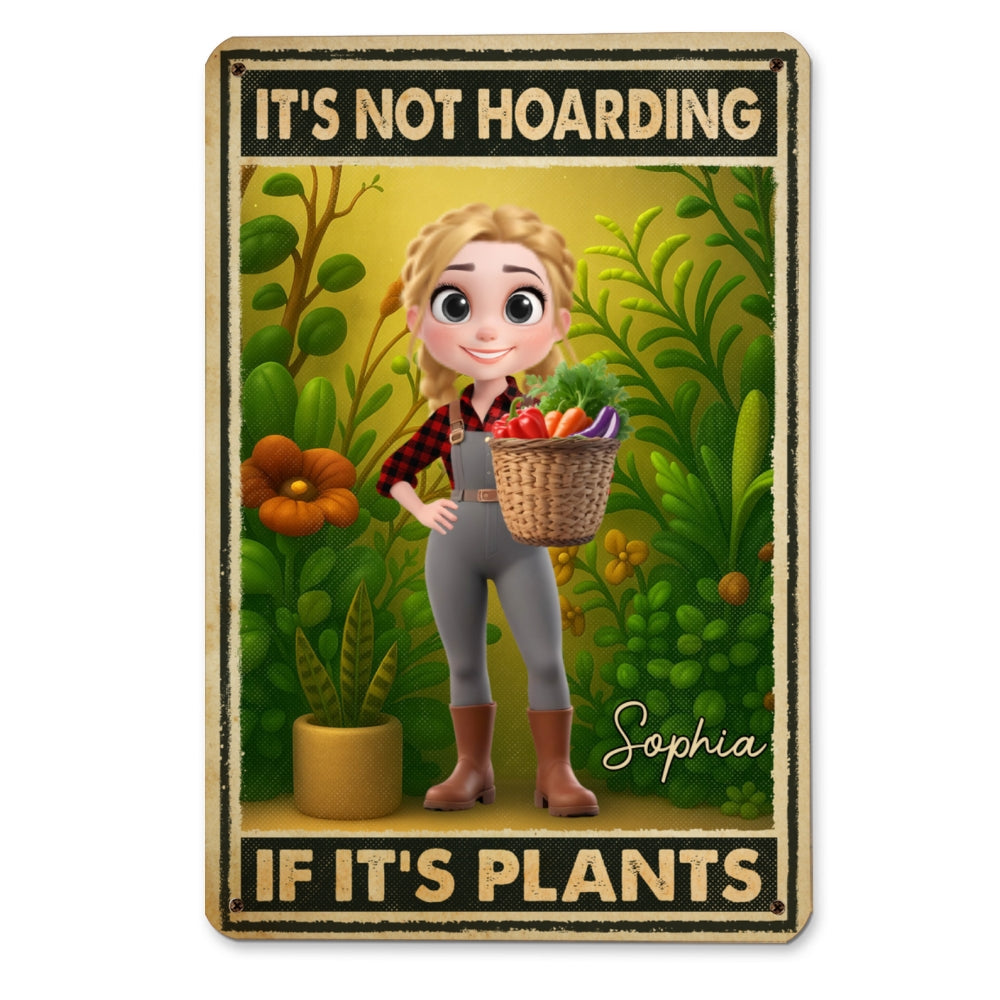 Custom Self-Care Garden Sign, Outdoor Lawn & Plant Decor • My Green Friends Bring Joy - Personalized Metal Sign