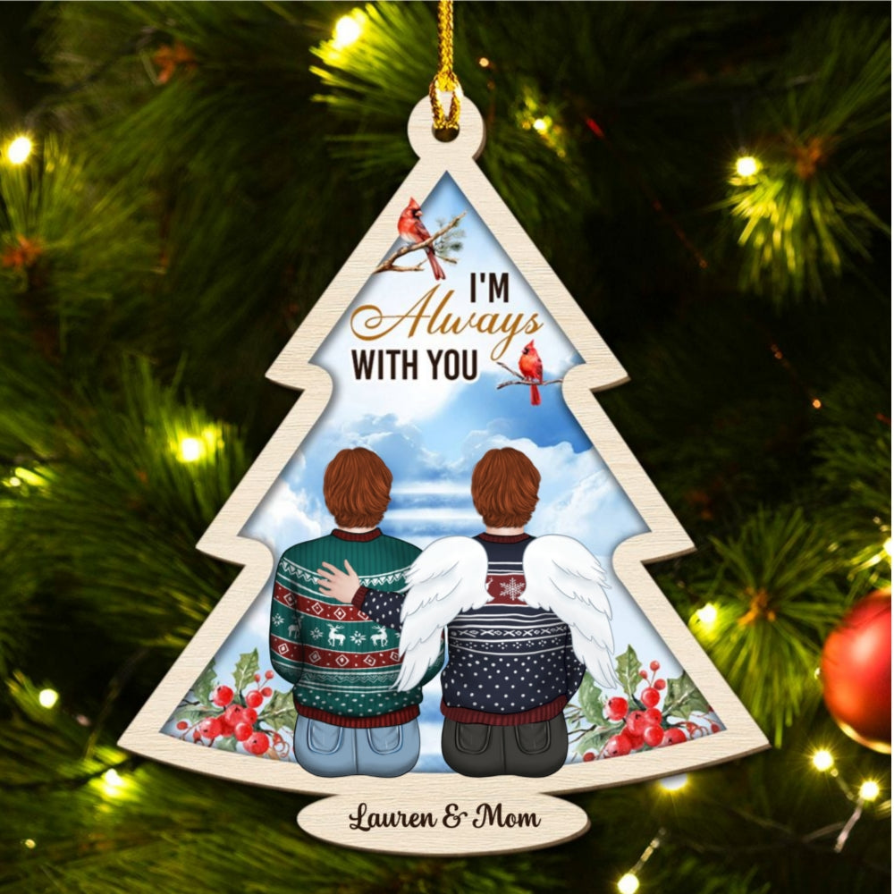Custom Keepsake Christmas Ornament •  Forever With You - Personalized Wood Ornament