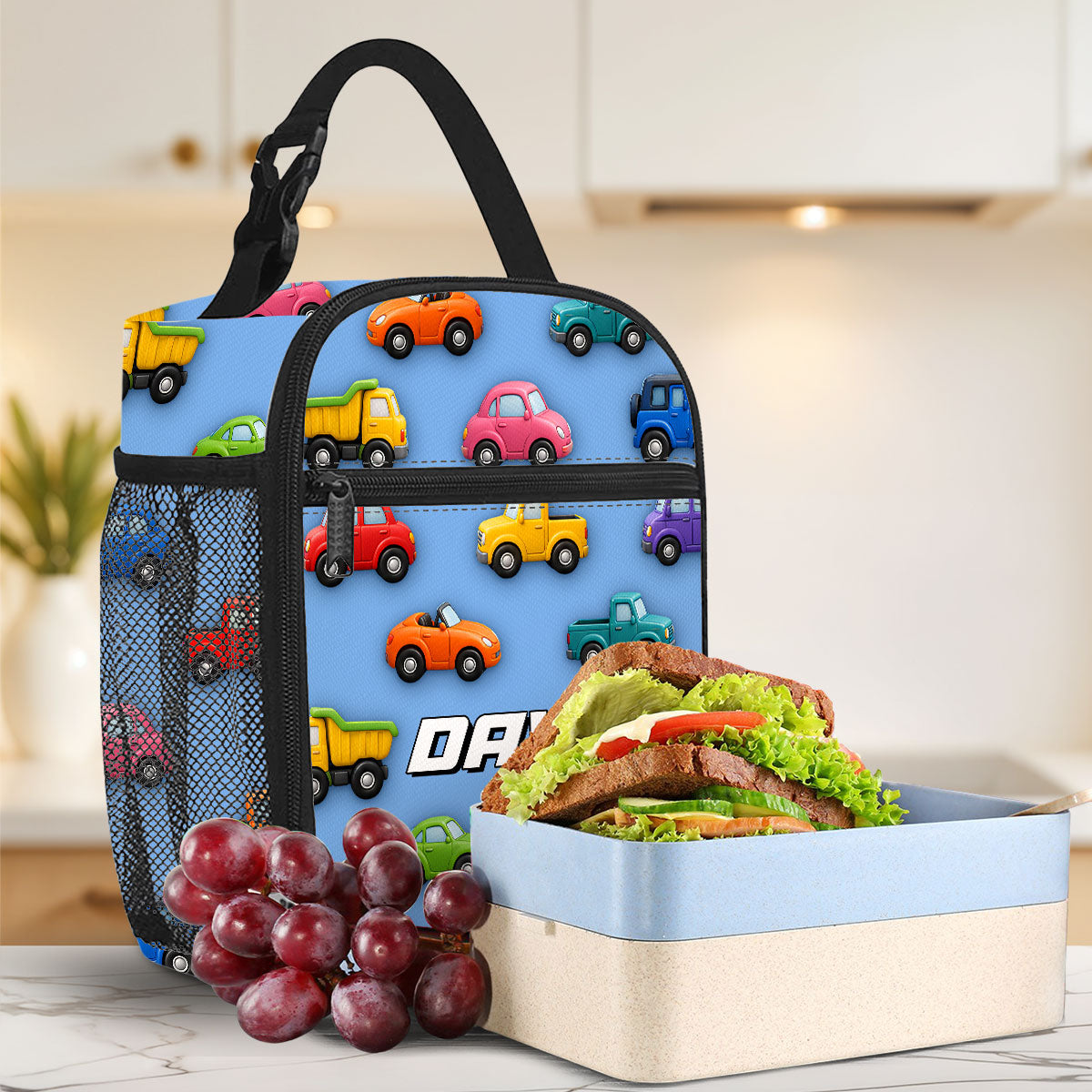 Vehicle Adventure - Personalized Insulated Lunch Bag