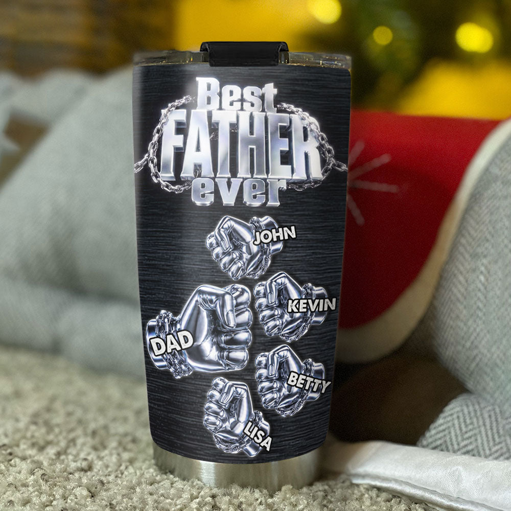 Custom Father's Day Birthday Gifts For Dad • Rock Dad - Personalized 3D Effect Tumbler