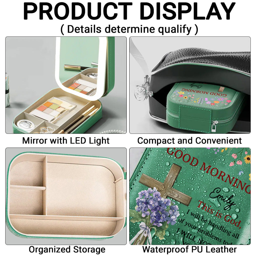Good Morning This Is God - Personalized Jewelry Box With LED Mirror