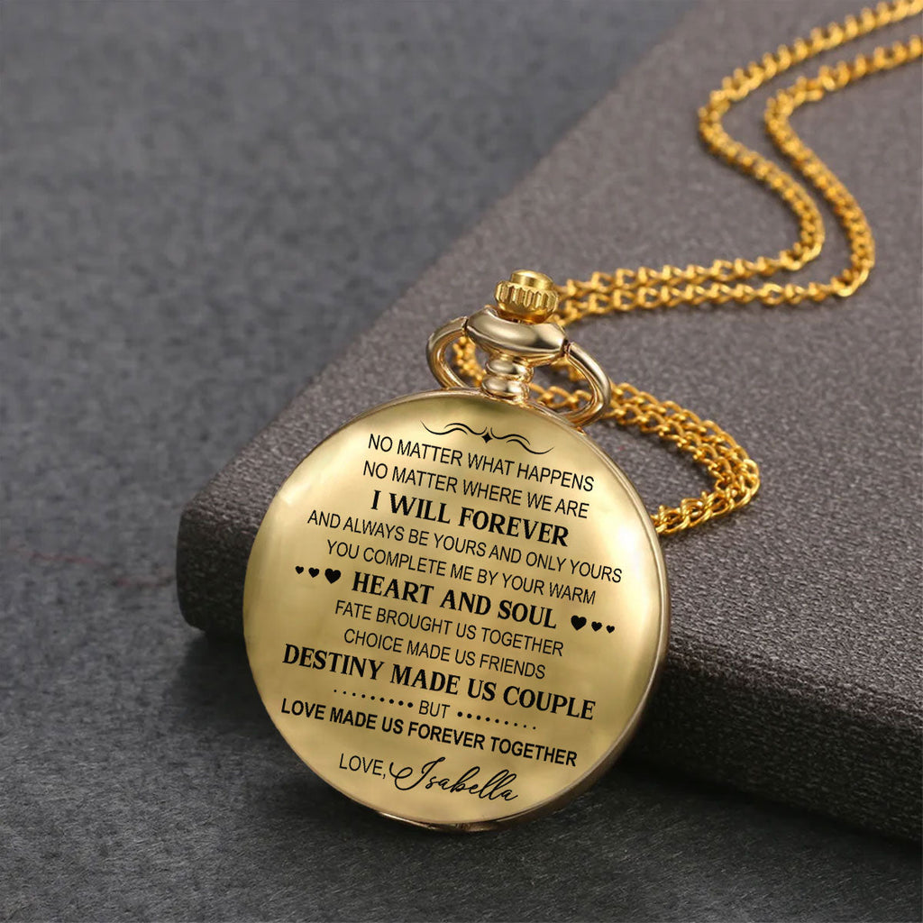 Love Forever - Personalized Print Pocket Watch