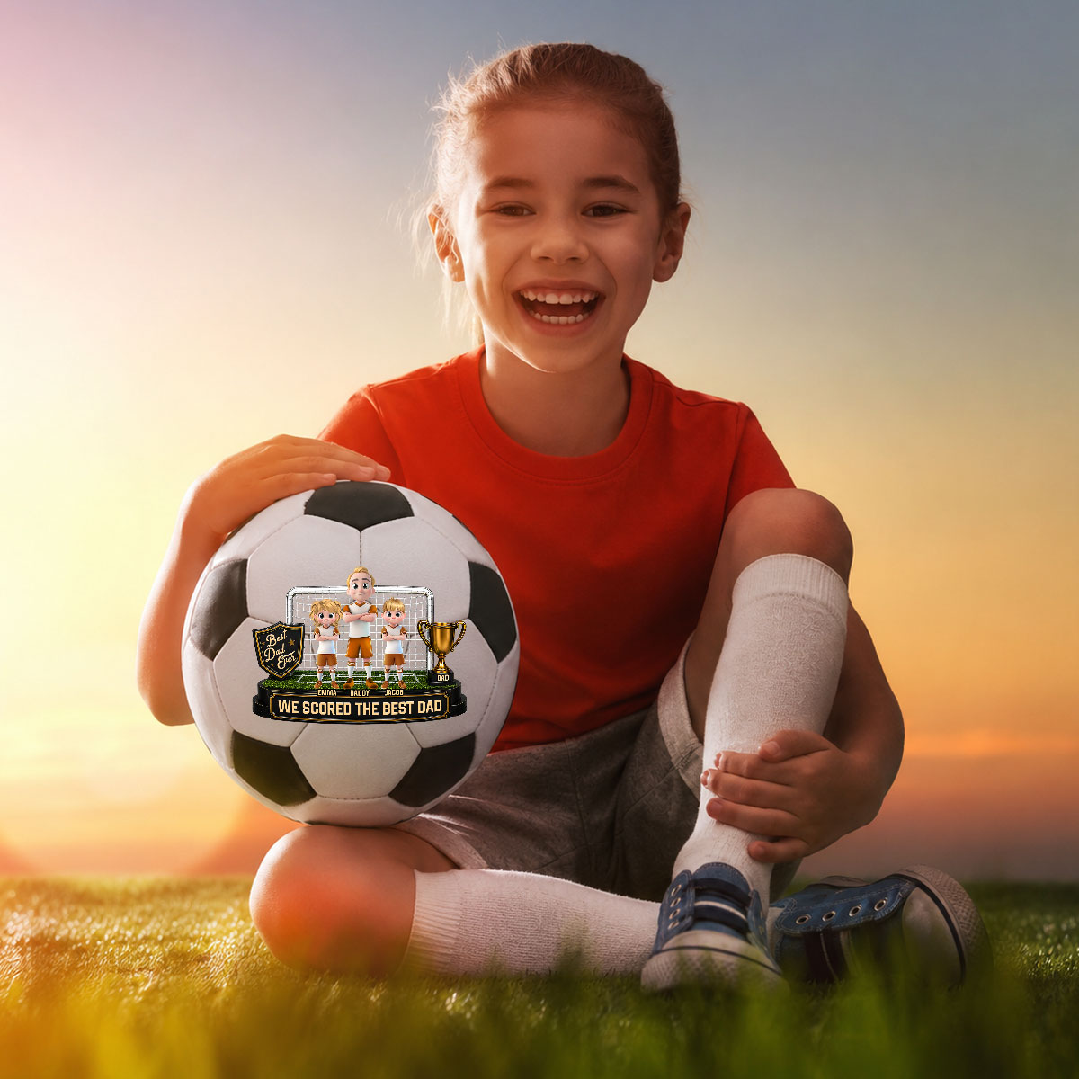 Scored The Best Dad - Personalized Soccer Ball
