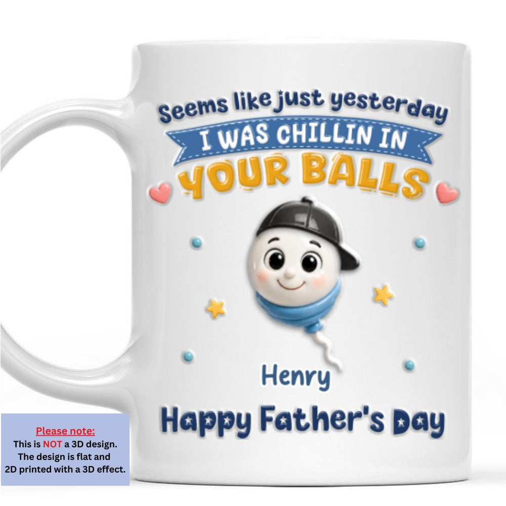 Custom Father's Day, Special Gift for Dad & Grandpa • Seems Like Just Yesterday - Personalized 3D Effect Mug