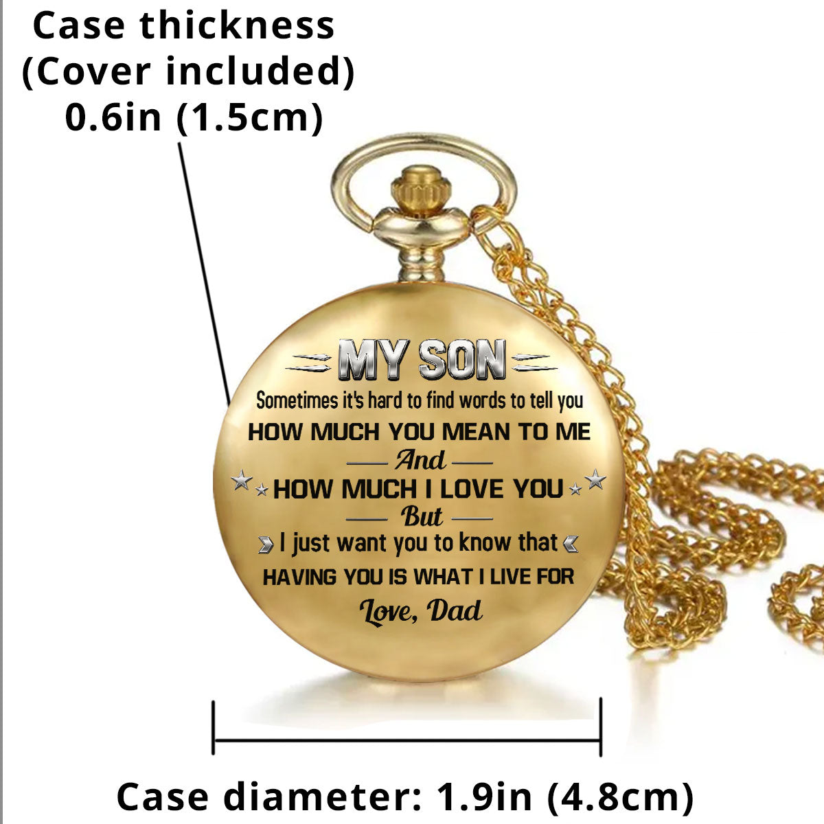 Having You Is What I Live For - Personalized Print Pocket Watch