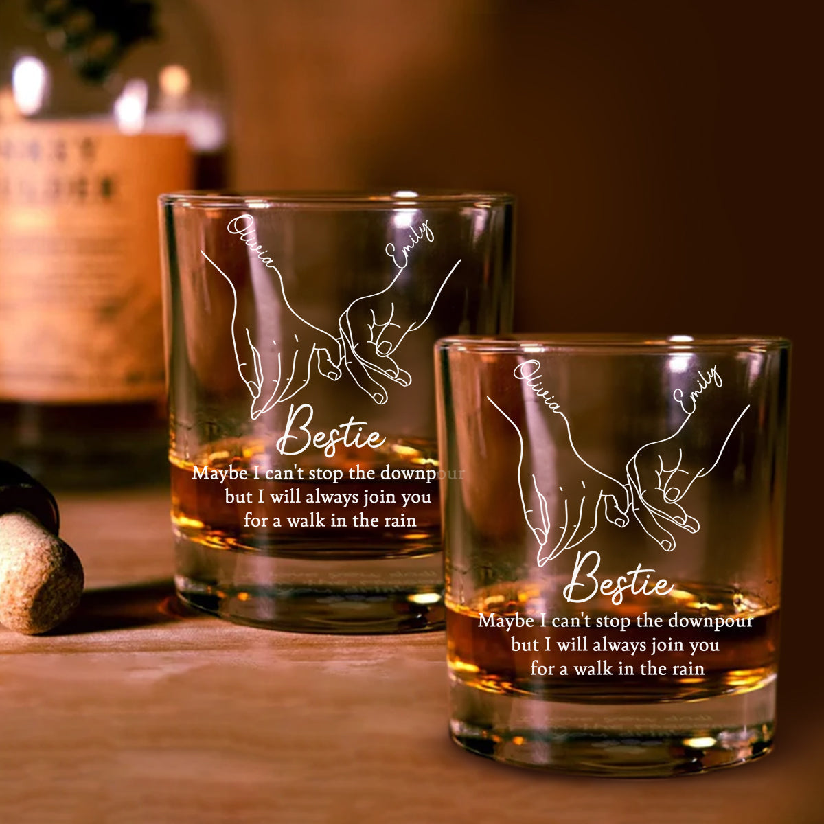 Always Bestie - Personalized Whiskey Glass