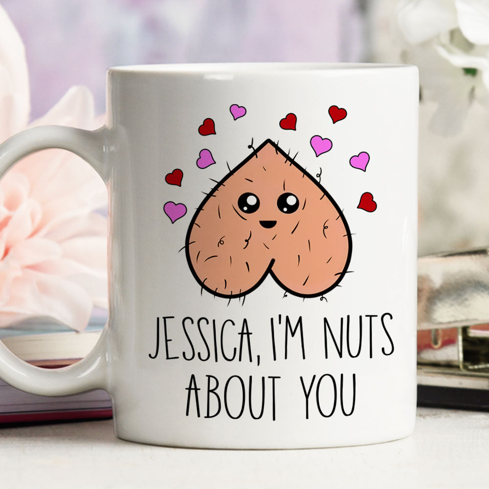 Custom Anniversary Keepsake Gifts For Couple • Going Nuts Because Of You - Personalized Coffee Mug