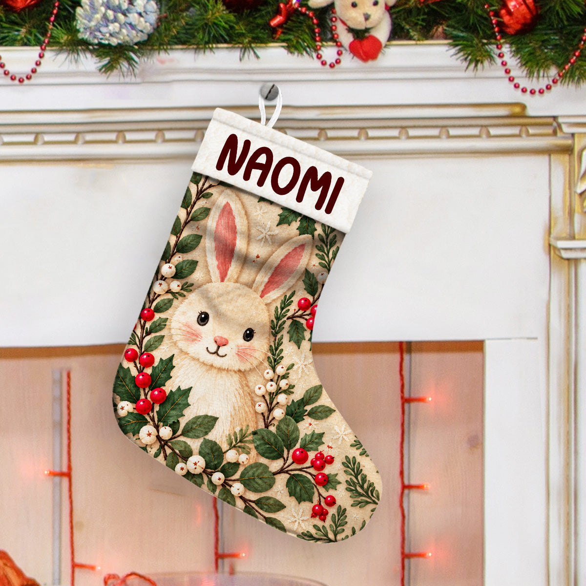 Woodland Animal Forest - Personalized Christmas Stocking