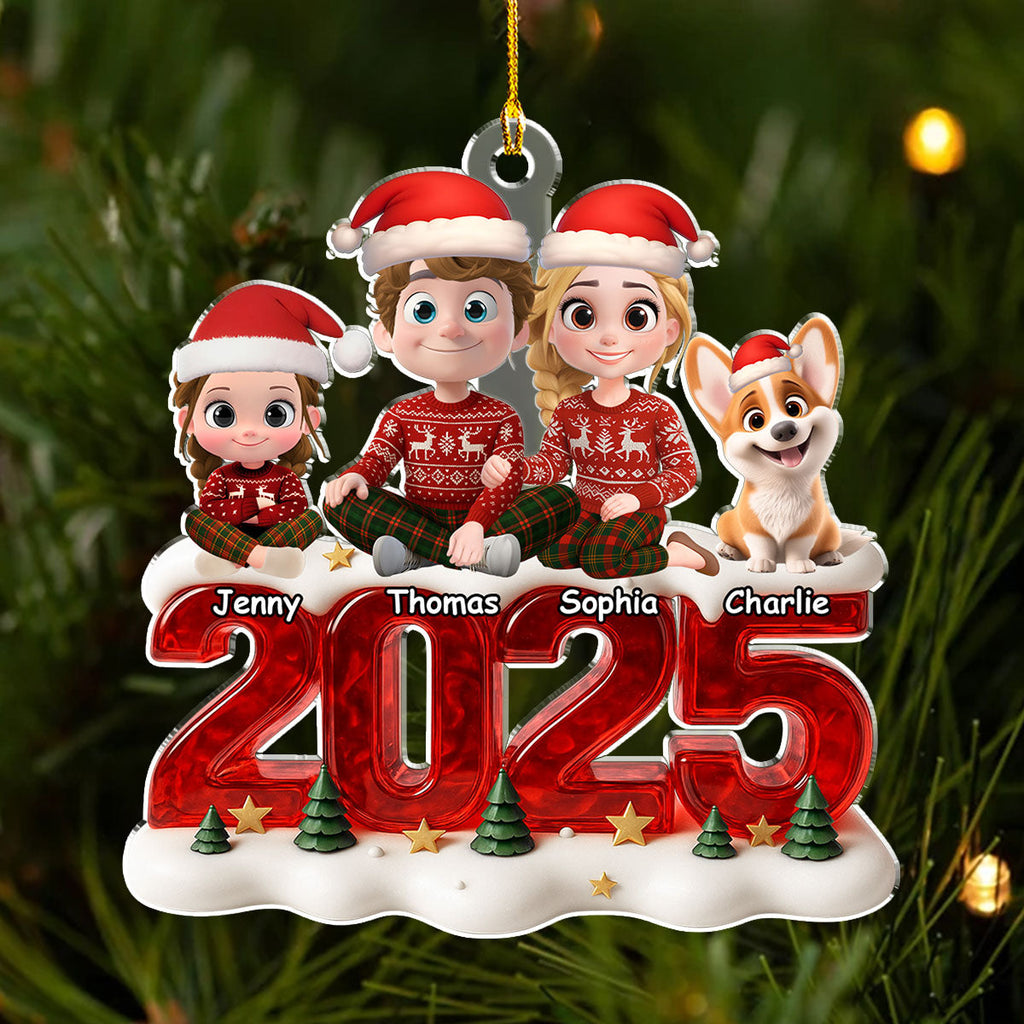 Custom Family Ornament, Christmas Gift for Family Members •  Memorable Year With My Family - Personalized Acrylic Ornament