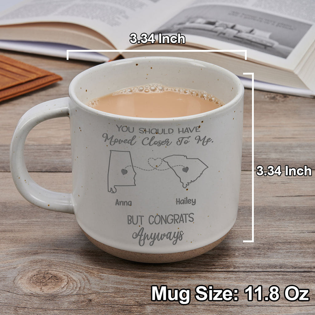 Custom Best Friend, Christmas & Birthday Friendship Keepsake Gift • Hope The Neighbors Like You - Personalized Engraved Pottery Mug