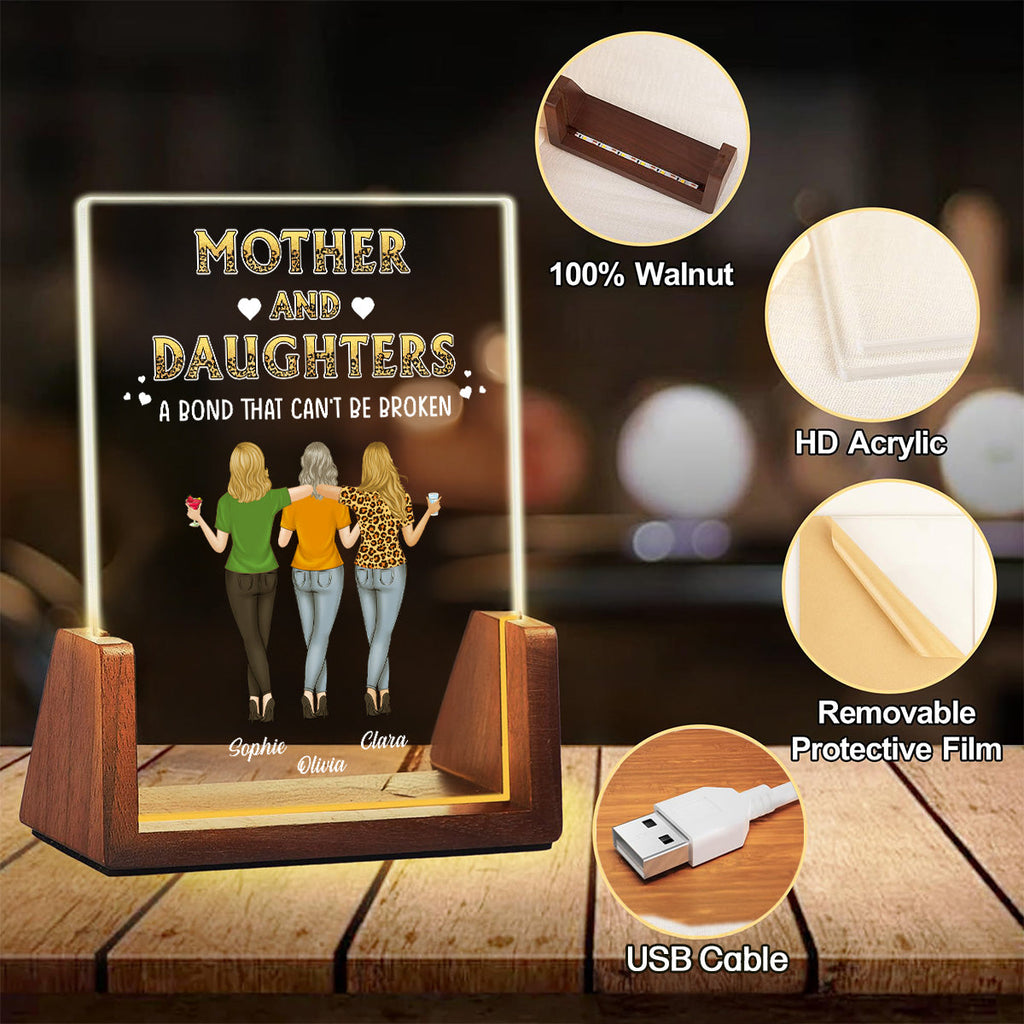 Custom Gift for Mom Grandma, Mother's Day Birthday • Mother And Daughters - Personalized Night Light