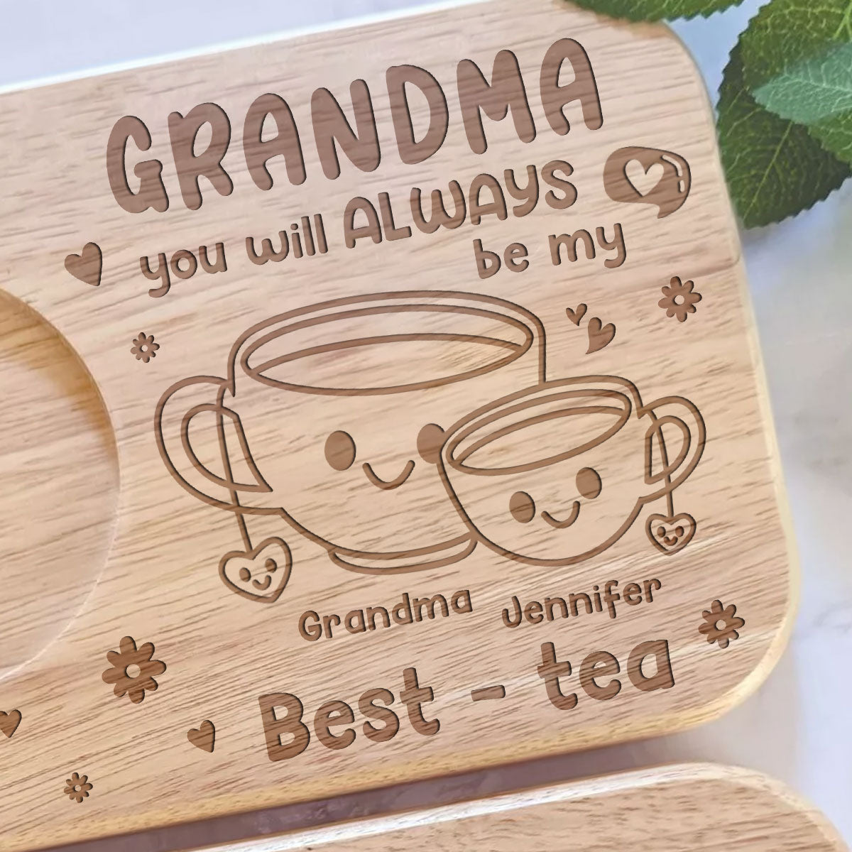 Grandma You Will Always Be My Best - Personalized Wooden Treat Board