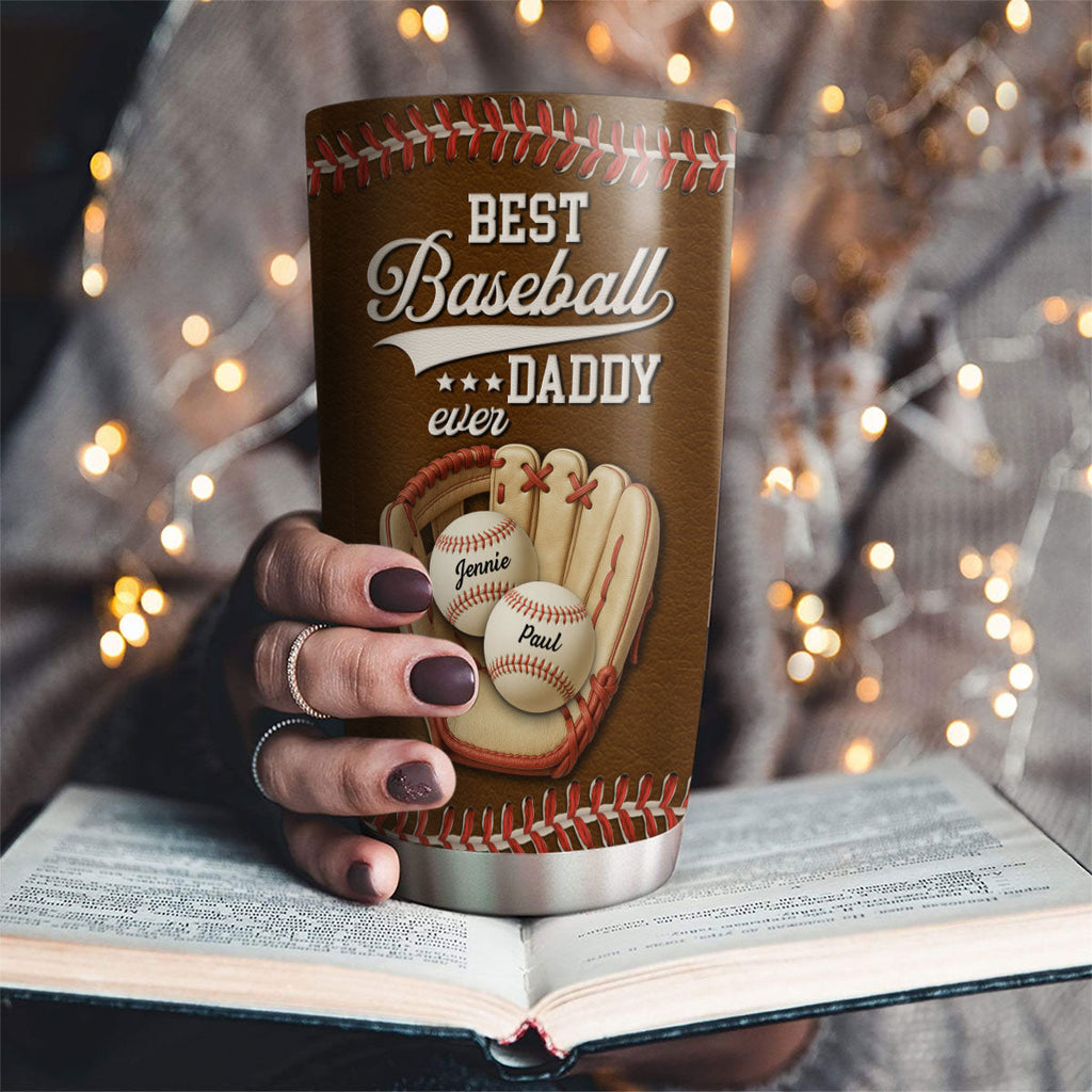 Custom Father's Day Birthday Gifts For Dad • Best Baseball Dad Ever - Personalized Tumbler