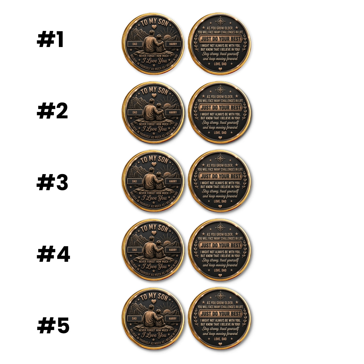 Let Courage Guide Your Steps - Personalized Commemorative Keepsake Coin